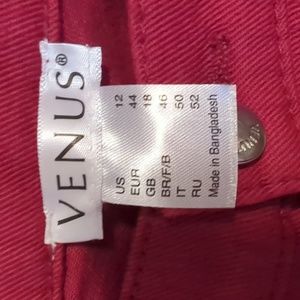 Venus Stretch Denim Women's Size 12 Bootcut Muted Cranberry worn 1x